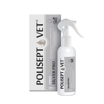 Polisept® Vet Spray Silver Pro  - wzbogacony o nanokoloid srebra płyn do zabiegów antyseptycznych w postępowaniu z ranami oraz uszkodzoną skórą, 200ml