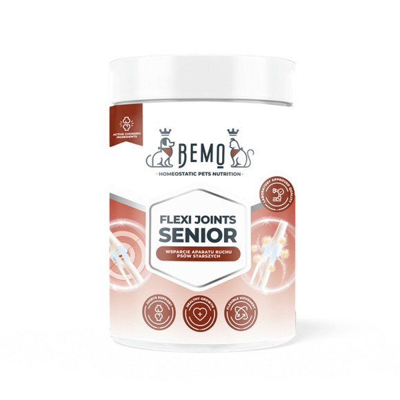 BEMO Flexi Joints Senior - preparat do chondroprofilaktycznego wzbogacania diety psów starszych, 150g