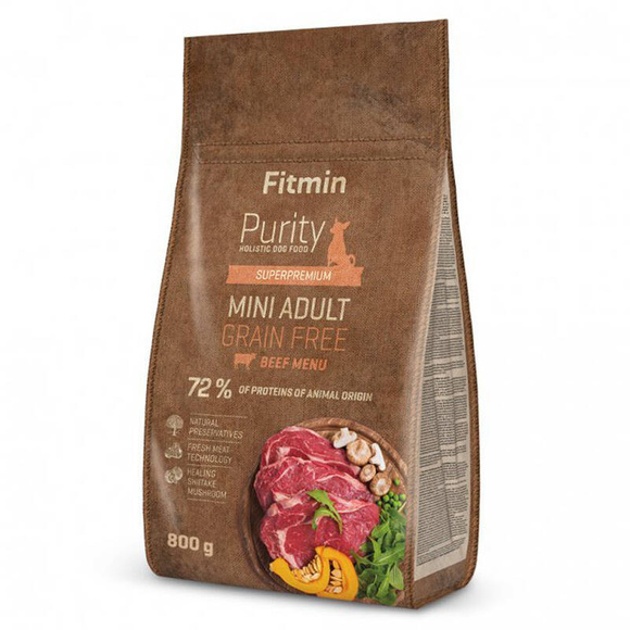 FITMIN Purity GF Adult Mini Beef - kompletna sucha karma grain free dla dorosłych psów małych ras, 4kg