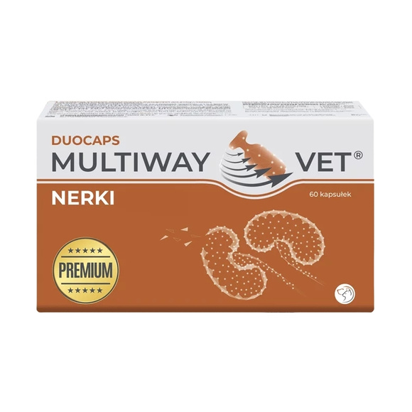 Multiway Vet® Duocaps Nerki - kapsułki twist-off na nerki dla kotów, 60 kapsułek