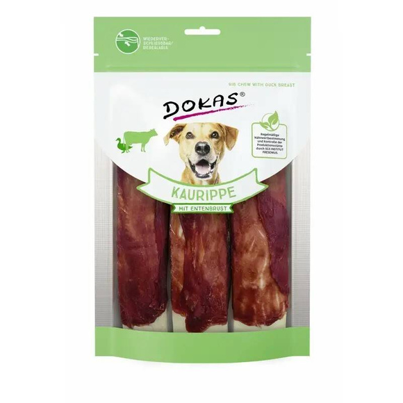 DOKAS - pyszna przekąska z kaczką, dla wszystkich psów, 210g