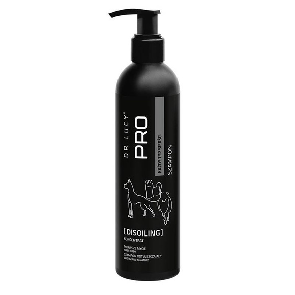 Dr Lucy PRO Disoiling - szampon odtłuszczający dla psów i kotów, 250ml