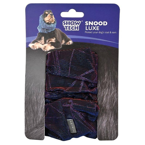 Show Tech Snood Luxe Galaxy L Purple Ear Covers - stylowy komin ochronny na uszy, chroni podczas spacerów, posiłków, pielęgnacji, niebiesko-purpurowy, L