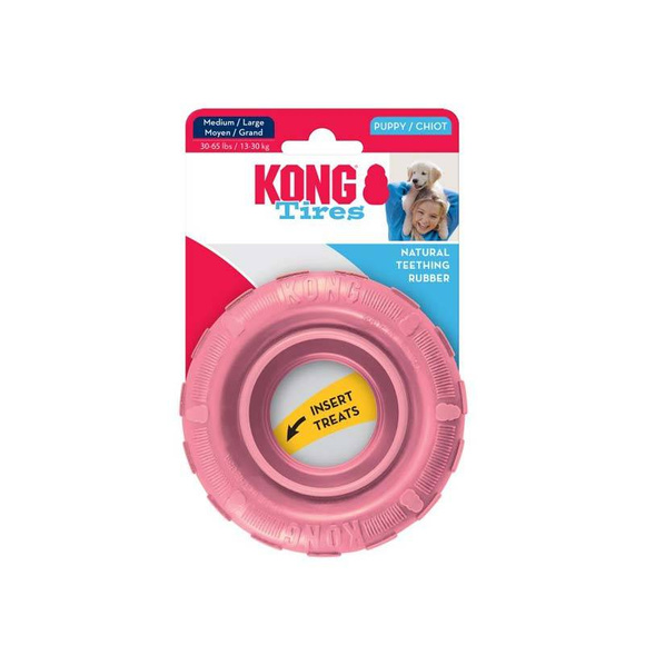 KONG® Puppy Tires - zabawka dla szczeniaka, opona z miękkiej gumy