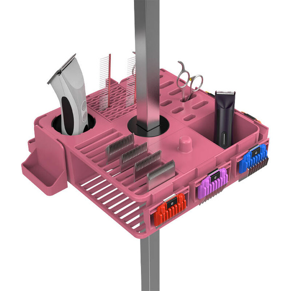 Shernbao Tool Station Pro Groomer's Storage Caddy Pink - profesjonalny przybornik groomerski, organizer na narzędzia groomerskie, różowy