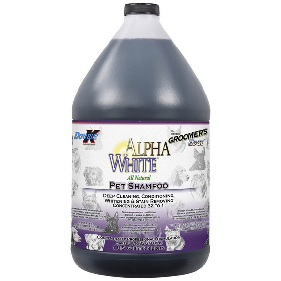 Double K Alpha White - szampon do białej i jasnej sierści, koncentrat 32:1, 3.8l