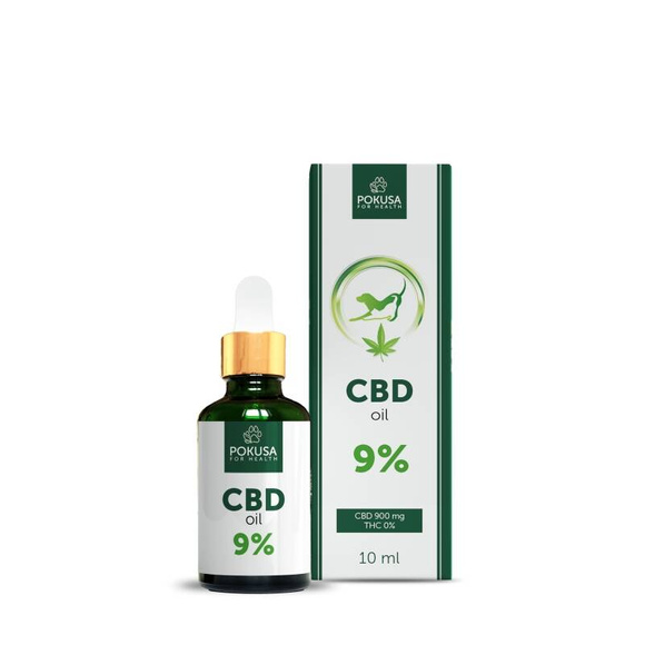 POKUSA GreenLine CBD Oil 9% - olejek CBD 9% z olejem z łososia, 10ml