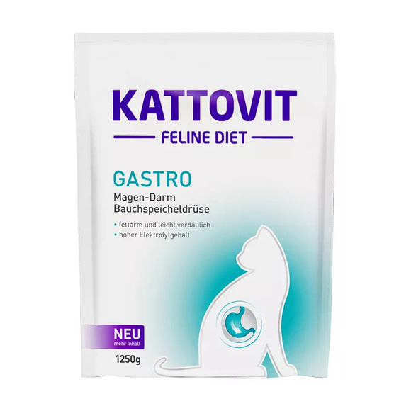 Kattovit Gastro - sucha karma dla kotów z problemami żołądkowo-jelitowymi, 1.25kg