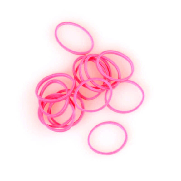 Lainee Latex Bands - profesjonalne gumki do papilotów i top-knotów (16mm), różowe (shocking pink), 1800 sztuk