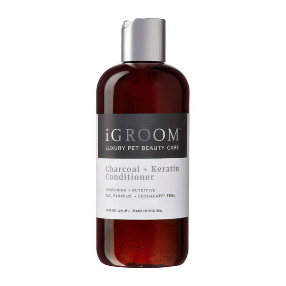 iGroom Charcoal+Keratin Conditioner - odżywka z węglem bambusowym i keratyną, dla psów i kotów, 473ml