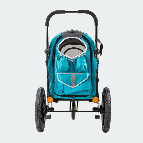 InnoPet Sporty Evolution Ocean Blue - solidny, wygodny wózek dla psów o wadze do 30kg, z uchwytem do roweru