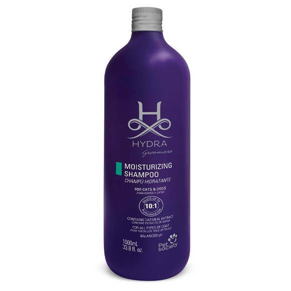 Hydra Professional Moisturizing Shampoo - nawilżający, owsiany szampon dla psów i kotów, koncentrat 10:1, 1l