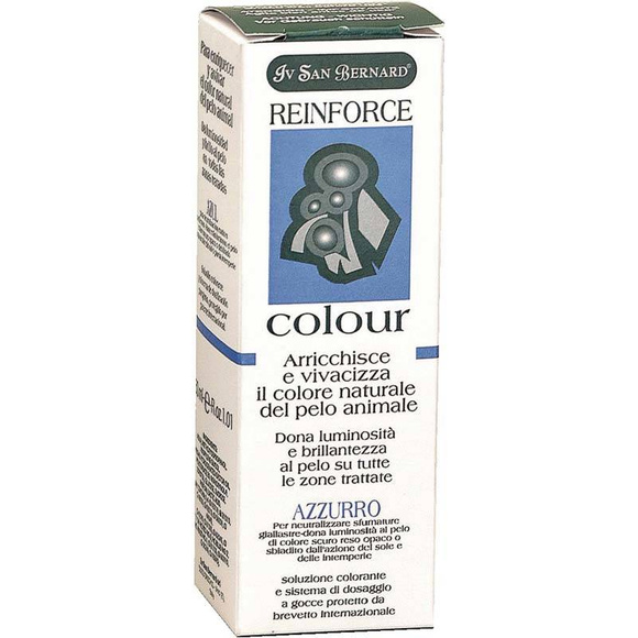 Iv San Bernard Reinforce Azzurro (Blue) - roztwór koloryzujący do wzbogacania i ożywiania naturalnego pigmentu sierści 30ml