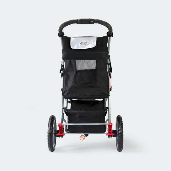 InnoPet Buggy Comfort EFA - składany, wielofunkcyjny, komfortowy wózek dla psów o wadze do 25kg, czarno-szary