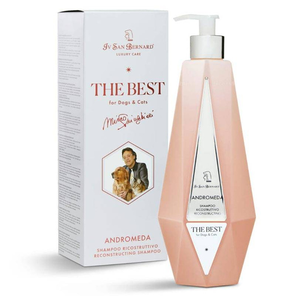 Iv San Bernard The Best Andromeda Shampoo - szampon regenerujący z dziką różą, dla osłabionej i wrażliwej skóry psów i kotów, 550ml