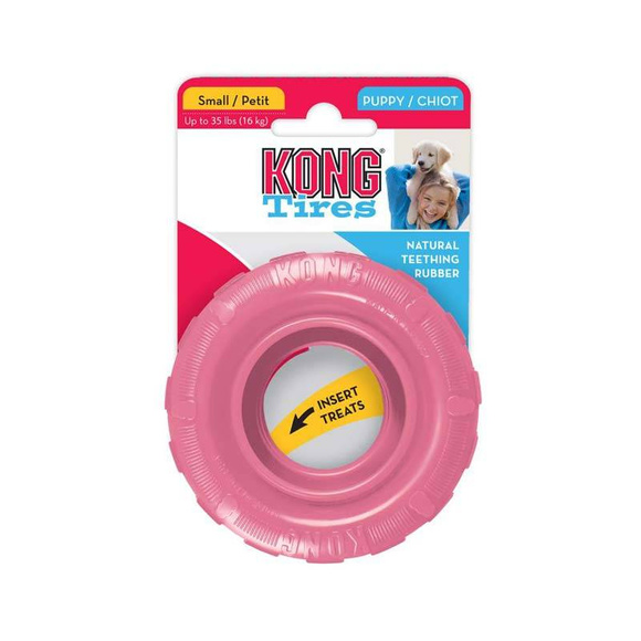 KONG® Puppy Tires - zabawka dla szczeniaka, opona z miękkiej gumy