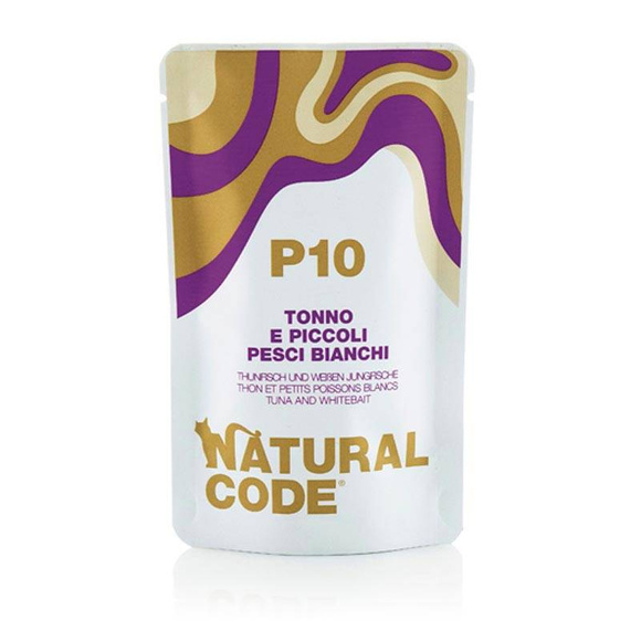 Natural Code P10 tuńczyk i drobne rybki - mokra karma dla kota, saszetka 70g