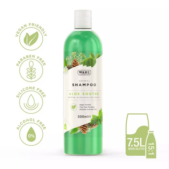 Wahl Aloe Soothe Shampoo - szampon hypoalergiczny, kojący, koncentrat 15:1, 500ml