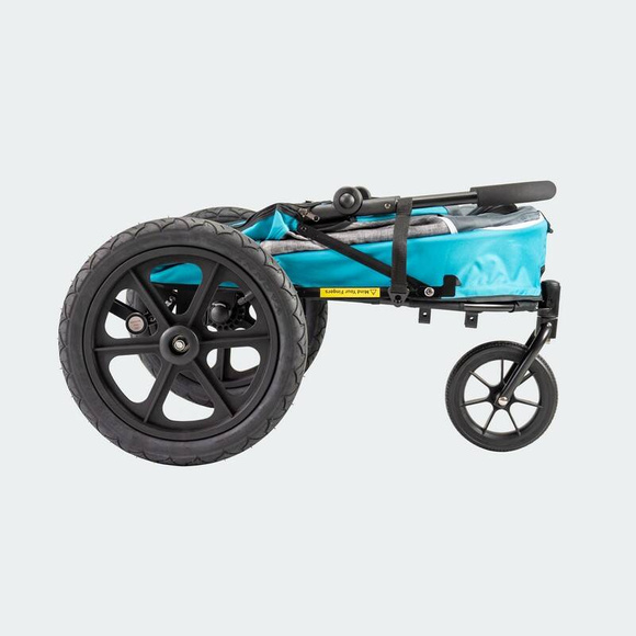 InnoPet Sporty Evolution Ocean Blue - solidny, wygodny wózek dla psów o wadze do 30kg, z uchwytem do roweru