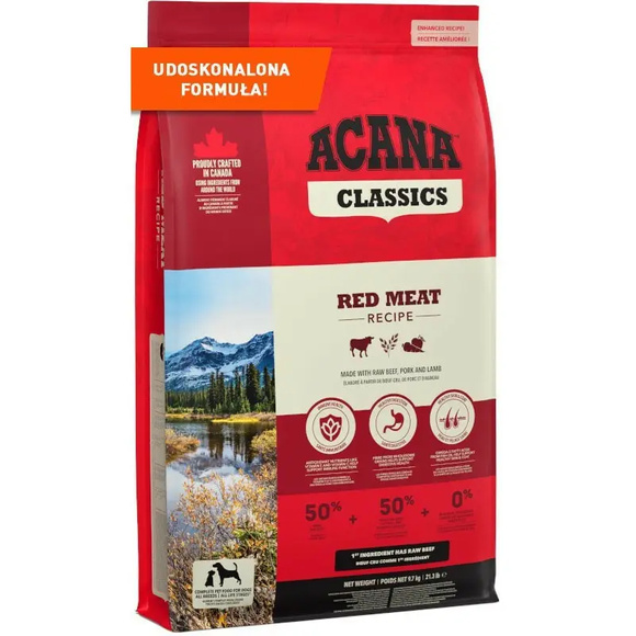 ACANA Classics Red Meat - sucha karma dla psów. z jagnięciną, wołowiną angus oraz wieprzowiną yorkshire 14.5kg