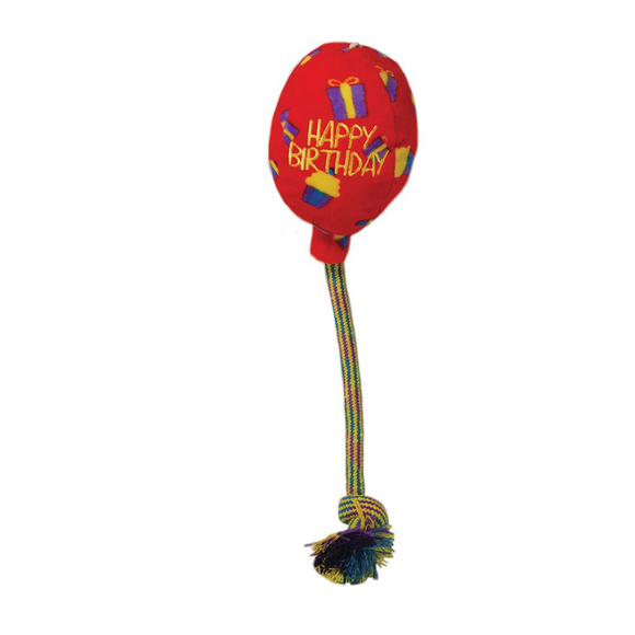 KONG® Occasions Birthday Balloon Red M - pluszowy balon urodzinowy dla psa, czerwony