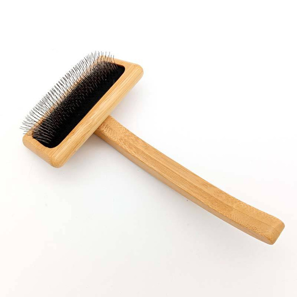 Iv San Bernard Bamboo Slicker Brush Medium - średnio-twarda szczotka pudlówka, bambusowa, średnia