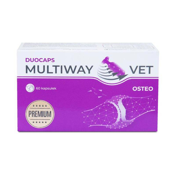 Multiway Vet® Duocaps Osteo - preparat na stawy dla psów i kotów, 60 kapsułek