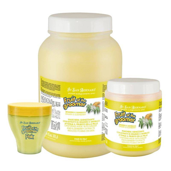 Iv San Bernard Fruit of  the Groomer Ginger & Elderberry PEK Conditioner - antybakteryjna odżywka z imbirem i czarnym bzem, dla psów i kotów o każdym typie sierści