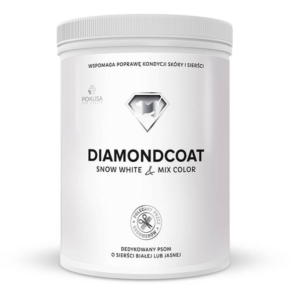 POKUSA DiamondCoat Snow White & Mix Color - preparat dla psów o białej, jasnej lub mieszanej z białym włosem sierści 1kg