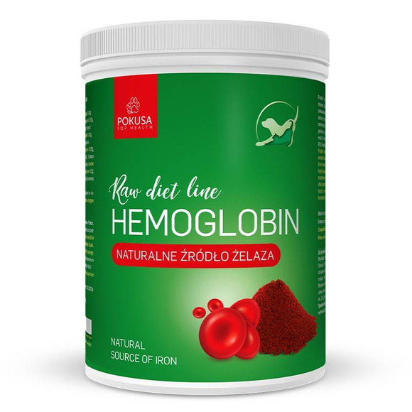 POKUSA RawDietLine Hemoglobina wieprzowa - naturalne źródło żelaza hemowego 800g