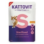 Kattovit Sterilised Chicken - mokra karma z kurczakiem dla dorosłych, wysterylizowanych kotów, saszetka 85g