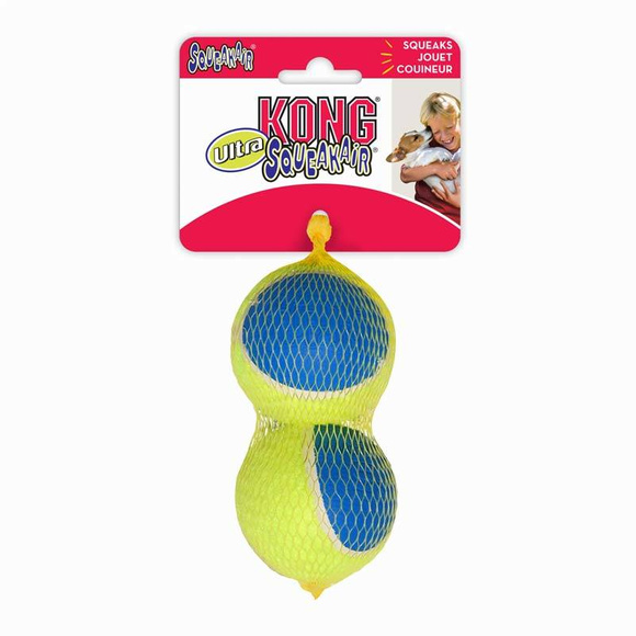 KONG® SqueakAir® Ultra Balls - zabawka dla psa, aport, 2 piłki w rozmiarze L