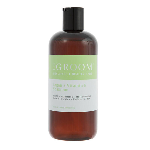 iGroom Argan + Vitamin E Moisturizing Shampoo - skoncentrowany (1:16) szampon nawilżający dla psów i kotów, 473ml