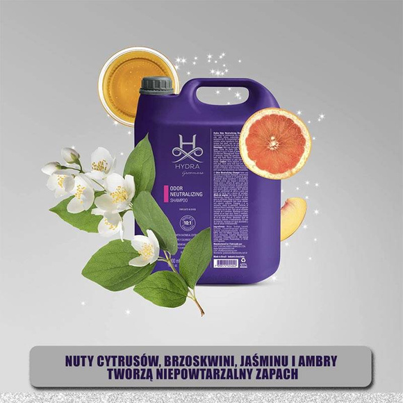 Hydra Professional Odor Neutralizing Shampoo - szampon odświeżający, niwelujący brzydkie zapachy, dla psów i kotów, koncentrat 10:1, 5l