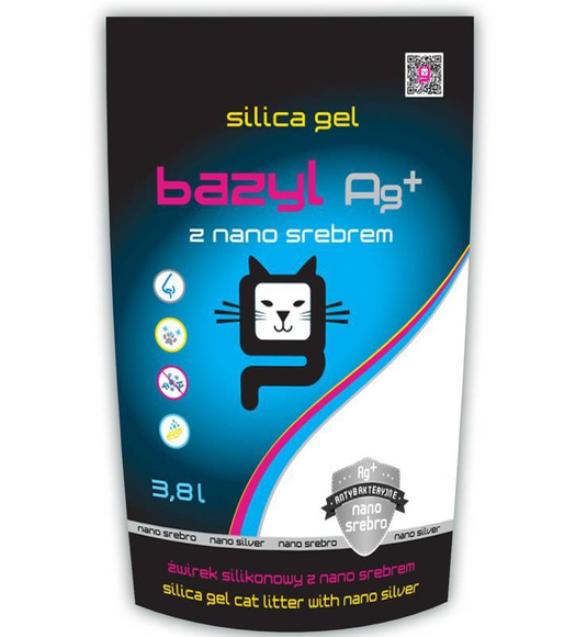 Bazyl Silica Gel AG+ - silikonowy żwirek, z jonami srebra