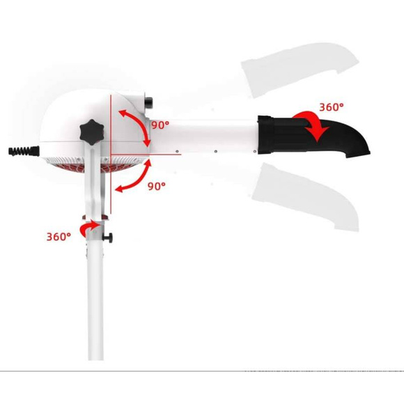 Shernbao Anionic Grooming Stand Dryer - profesjonalna stojąca suszarka z jonizacją, 1800W, 115l/s