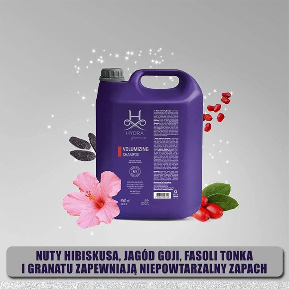 Hydra Professional Volumizing Shampoo - szampon dodający objętości włosom, dla psów i kotów, koncentrat 4:1, 5l