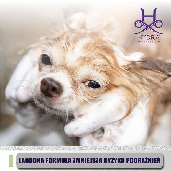 Hydra Professional Extra Soft Ultra Gentle Face and Body Shampoo - hipoalergiczny szampon dla psów i kotów o wrażliwej skórze, do sierści każdego typu, koncentrat 4:1, 1l