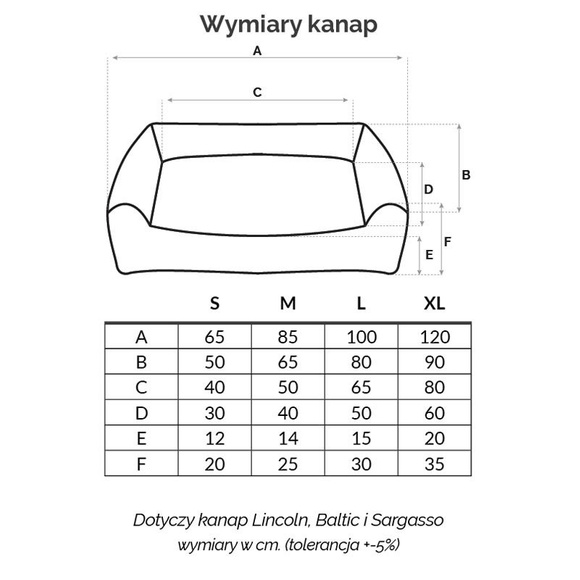 Recobed - kanapa, legowisko dla psa, model Baltic, kolor brązowy