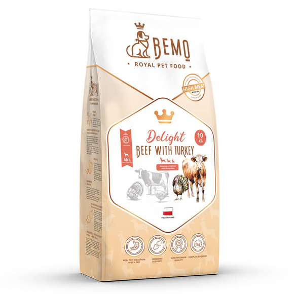 BEMO Delight M/L - kompletna karma sucha karma premium dla dorosłych psów ras średnich i  dużych