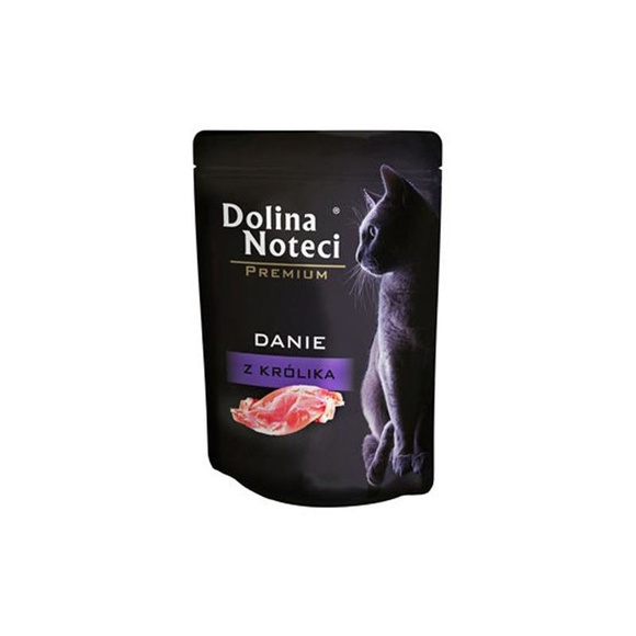 Dolina Noteci Premium - danie, mokra karma dla dorosłych kotów, królik, saszetka 85g