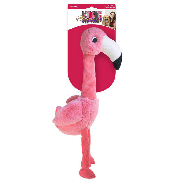 KONG® Shakers™ Honkers Flamingo S - zabawka dla psa z niskotonową piszczałką, flaming