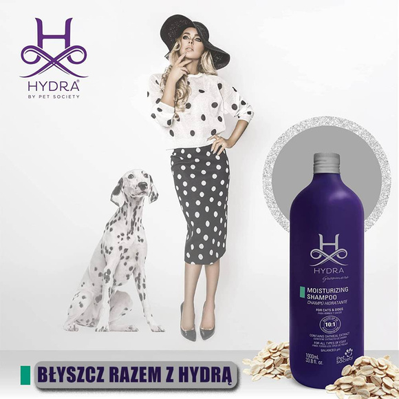 Hydra Professional Moisturizing Shampoo - nawilżający, owsiany szampon dla psów i kotów, koncentrat 10:1, 1l