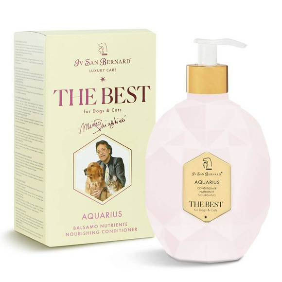 Iv San Bernard The Best Aquarius Conditioner - odżywcza odżywka z wyciągiem z czerwonej winorośli, dla każdego rodzaju sierści, 500ml