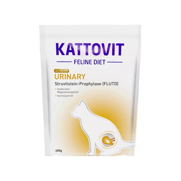 Kattovit Urinary - sucha karma z kurczakiem dla kotów zapobiegająca powstawaniu kamieni moczowych, 400g