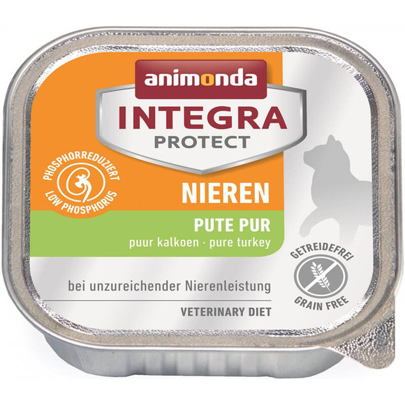 ANIMONDA Integra Protect Nieren Turkey - kompletna mokra karma dla kotów z niewydolnością nerek, indyk, 100g