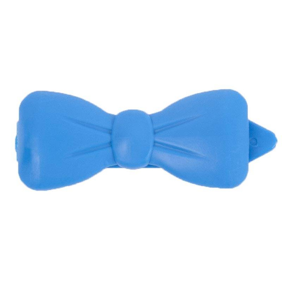 Show Tech Plastic Bow Blue - plastikowa kokardka z klipsem, niebieska, 3.5cm