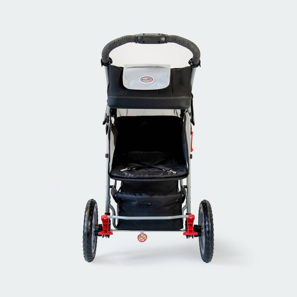 InnoPet Buggy Comfort EFA - składany, wielofunkcyjny, komfortowy wózek dla psów o wadze do 25kg, czarno-szary