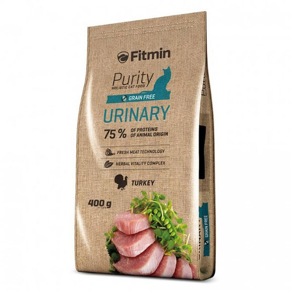 Fitmin Purity Urinary - pełnoporcjowa sucha karma dla dorosłych kotów wspomagająca funkcje układu moczowego, 400g