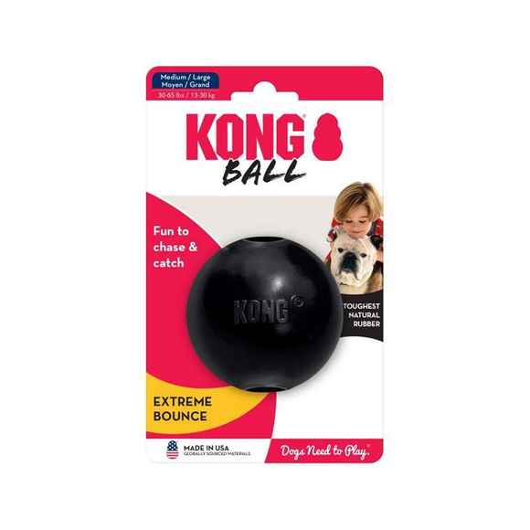 KONG® Ball Extreme - gumowa, twarda, wytrzymała piłka dla psa, z otworem do nadziewania